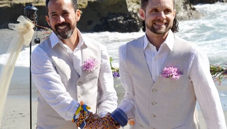 Danny Pintauro and Wil Tabares got married on April 3, 2014, in an intimate beach wedding ceremony. 